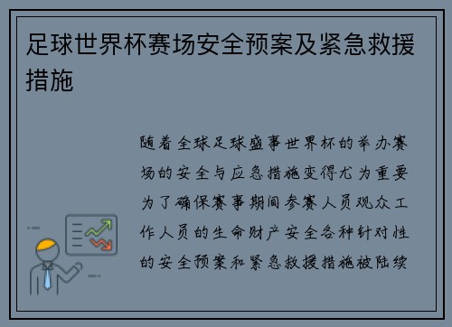 足球世界杯赛场安全预案及紧急救援措施